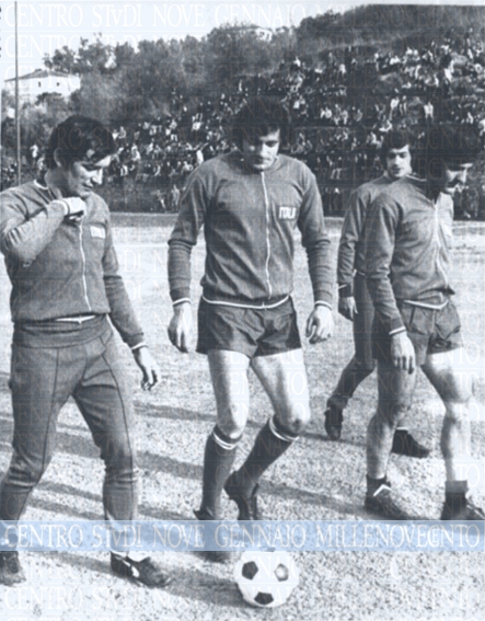 1973.03.27 Chinaglia e Riva in allenamento prima di Italia-Lussemburgo